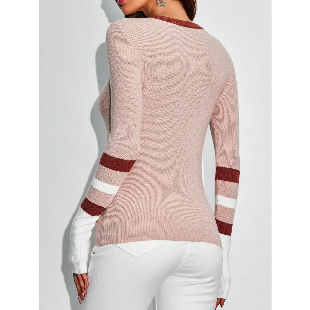 3pcs Mock Neck Ribbed Knit Sweater - Women Sweaters