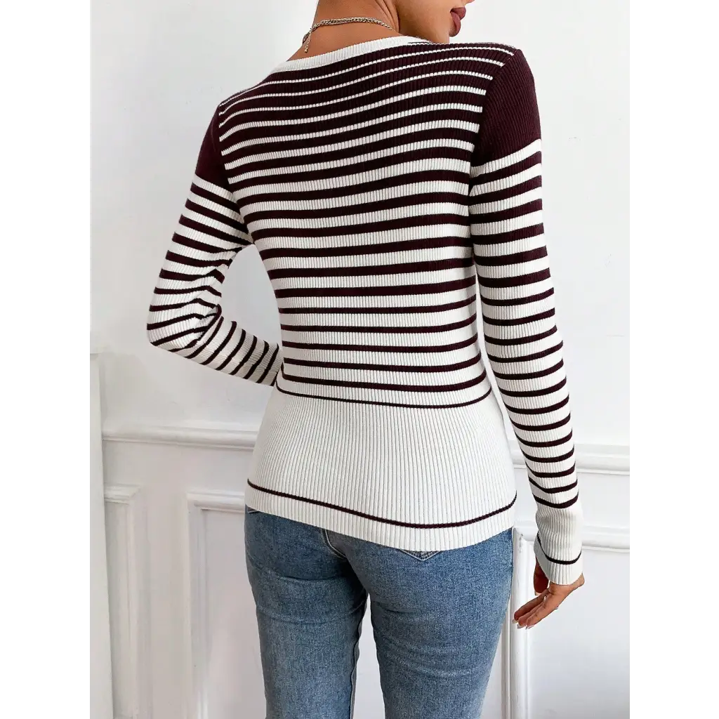 3pcs Mock Neck Ribbed Knit Sweater - Women Sweaters