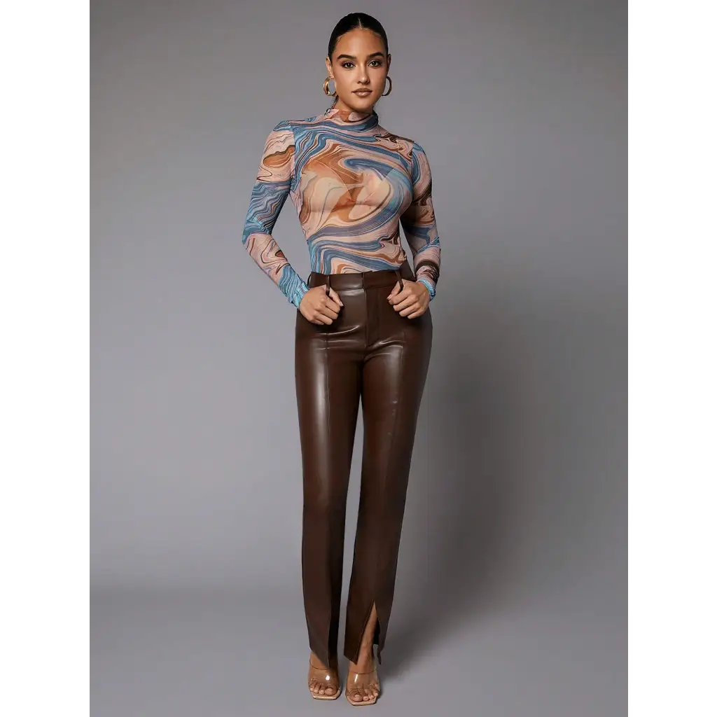 BAE Marble Print Bodysuit - Women Bodysuits