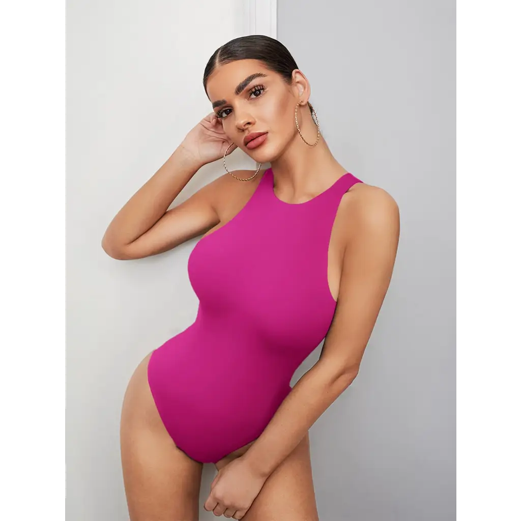 BAE Solid Bodysuit - Hot Pink / XS - Women Bodysuits