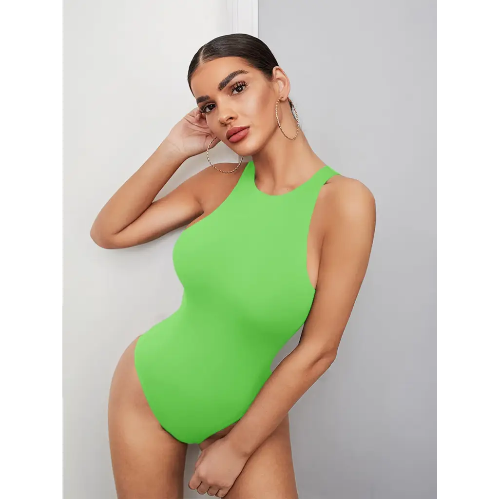 BAE Solid Bodysuit - Lime Green / XS - Women Bodysuits