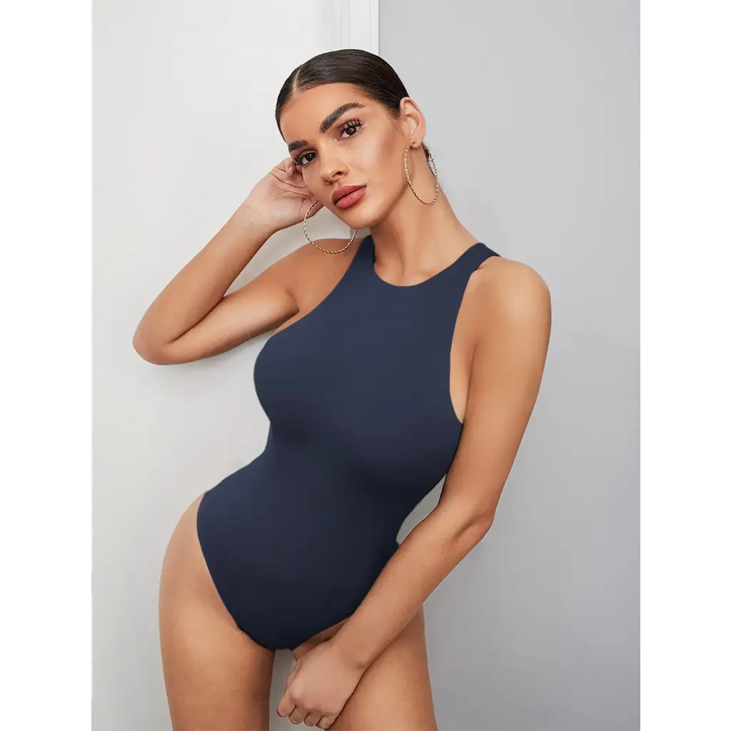 BAE Solid Bodysuit - Navy Blue / XS - Women Bodysuits