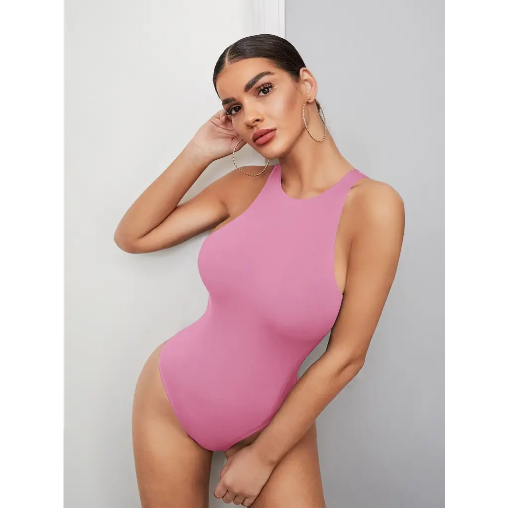 BAE Solid Bodysuit - Pink / XS - Women Bodysuits