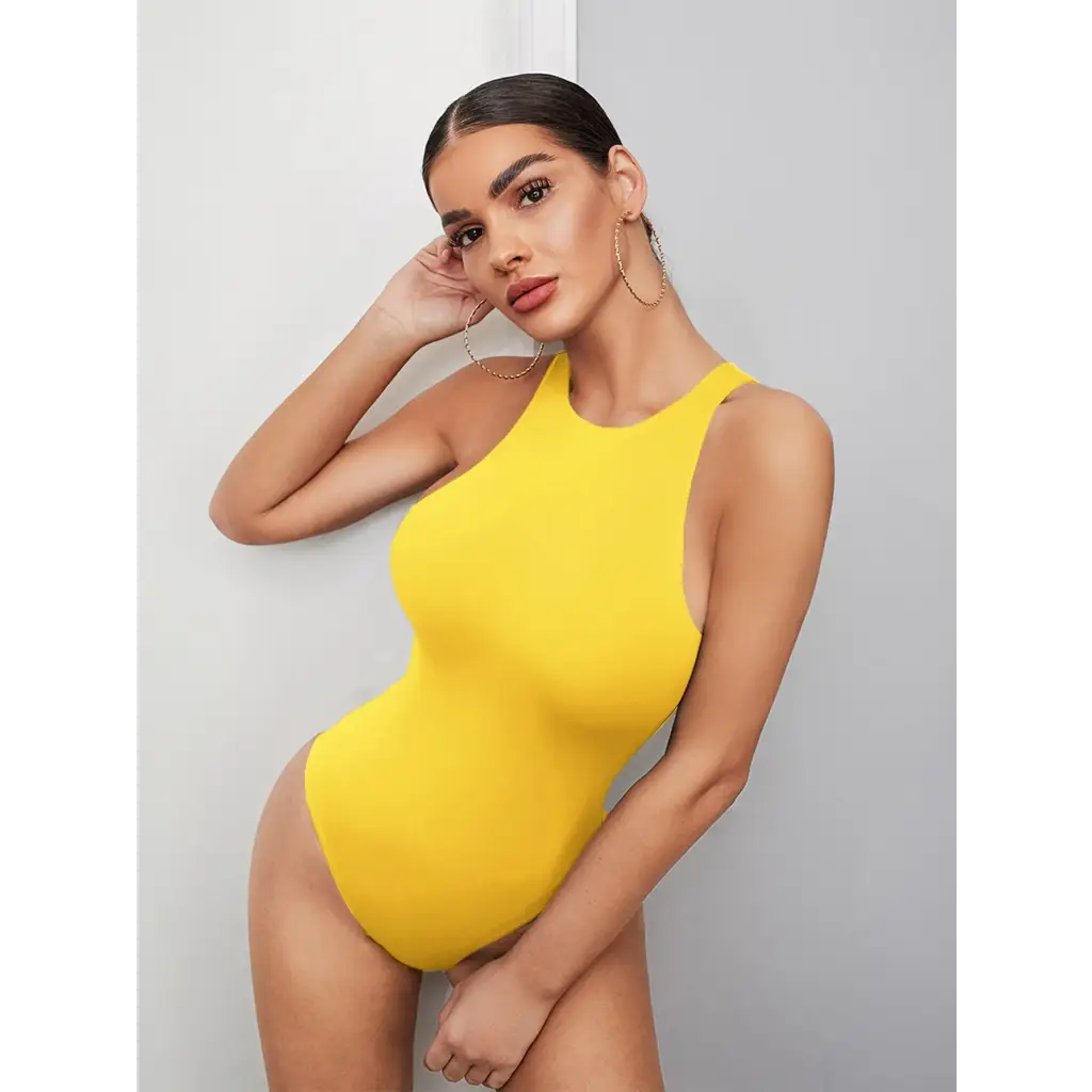 BAE Solid Bodysuit - Yellow / XS - Women Bodysuits