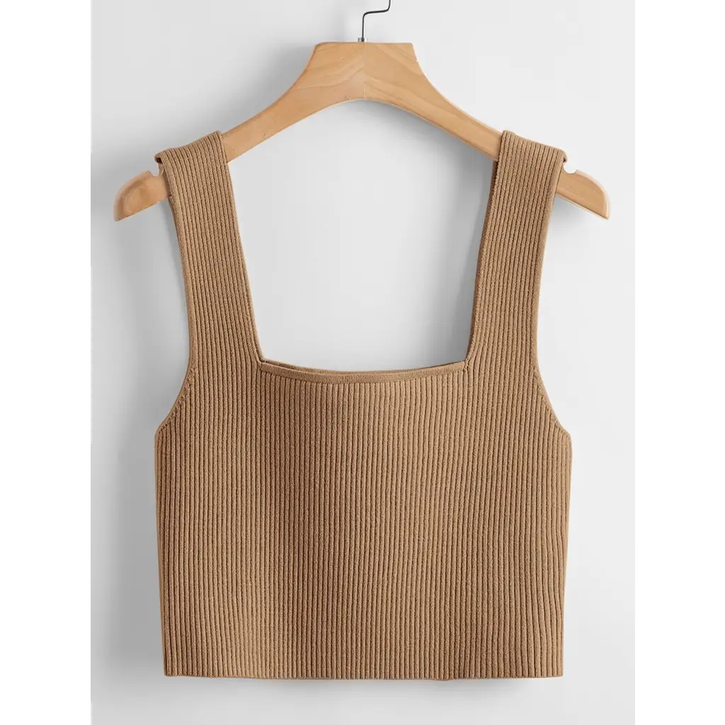 Basic Top - Brown / XS - Women Knit Tops