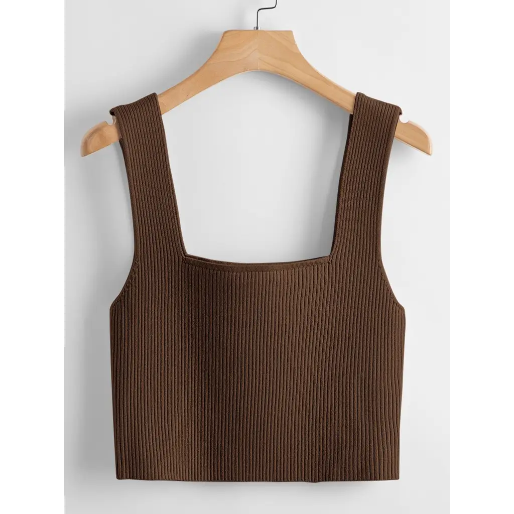 Basic Top - Coffee Brown / XS - Women Knit Tops