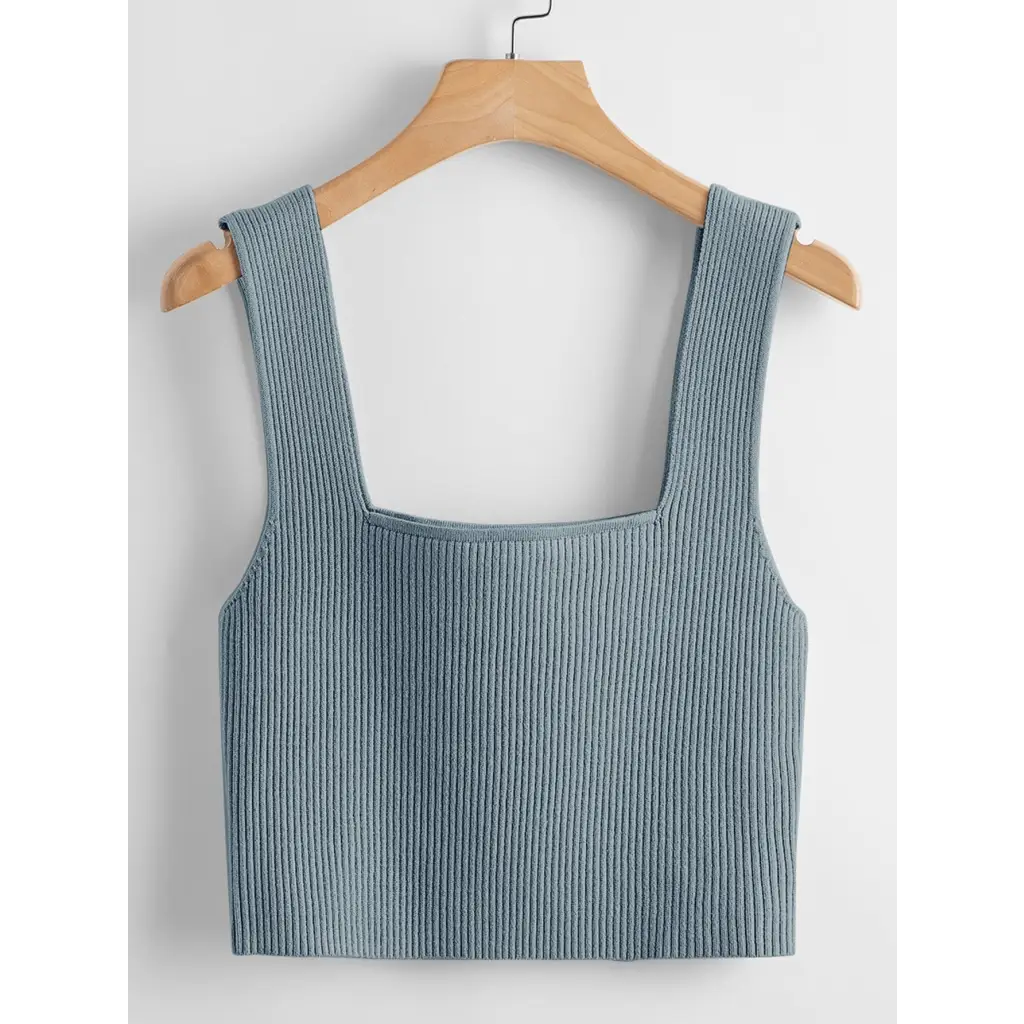 Basic Top - Dusty Blue / XS - Women Knit Tops