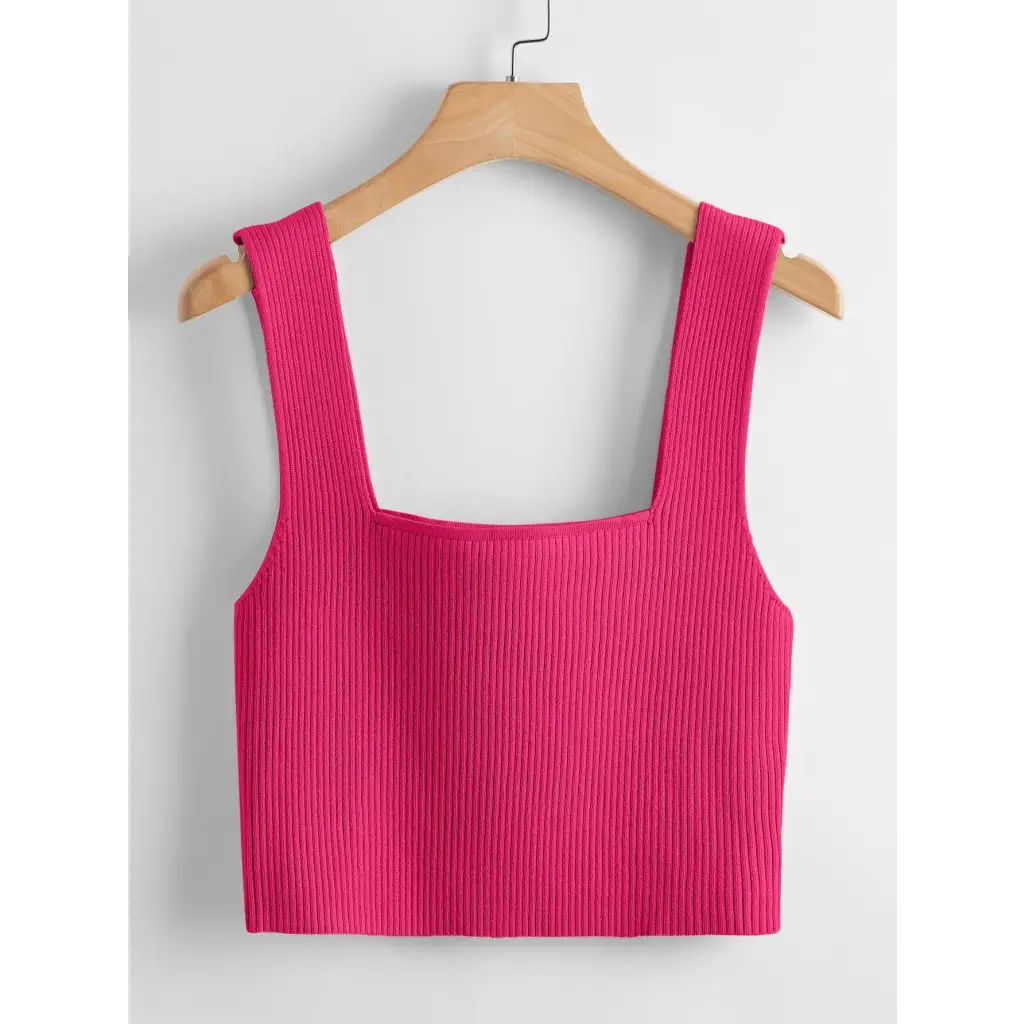 Basic Top - Hot Pink / XS - Women Knit Tops