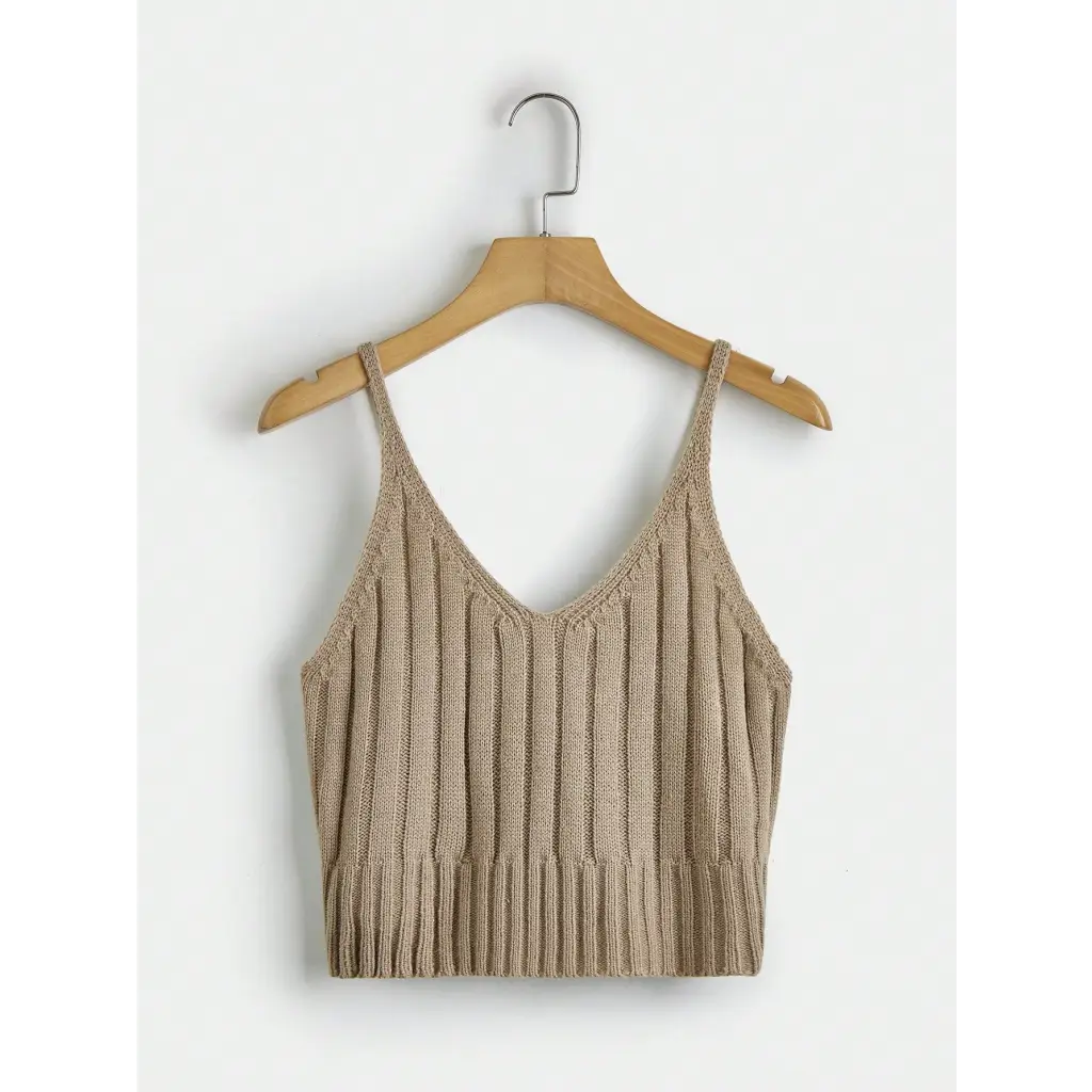 Basic Top - Khaki / S - Women Knit Tops