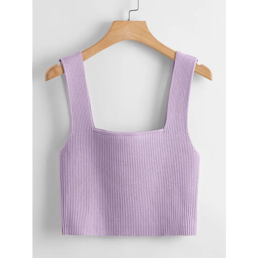 Basic Top - Lilac Purple / XS - Women Knit Tops