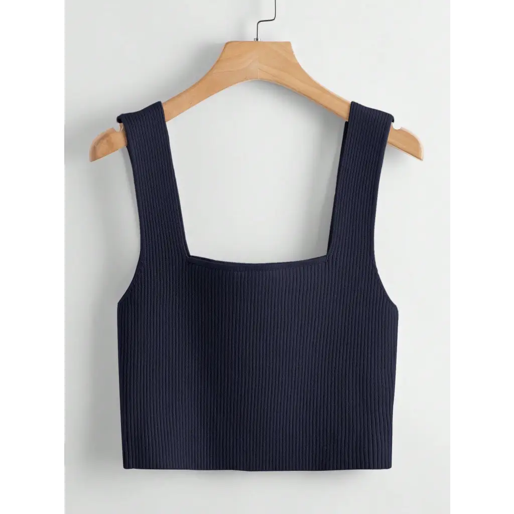 Basic Top - Navy Blue / XS - Women Knit Tops