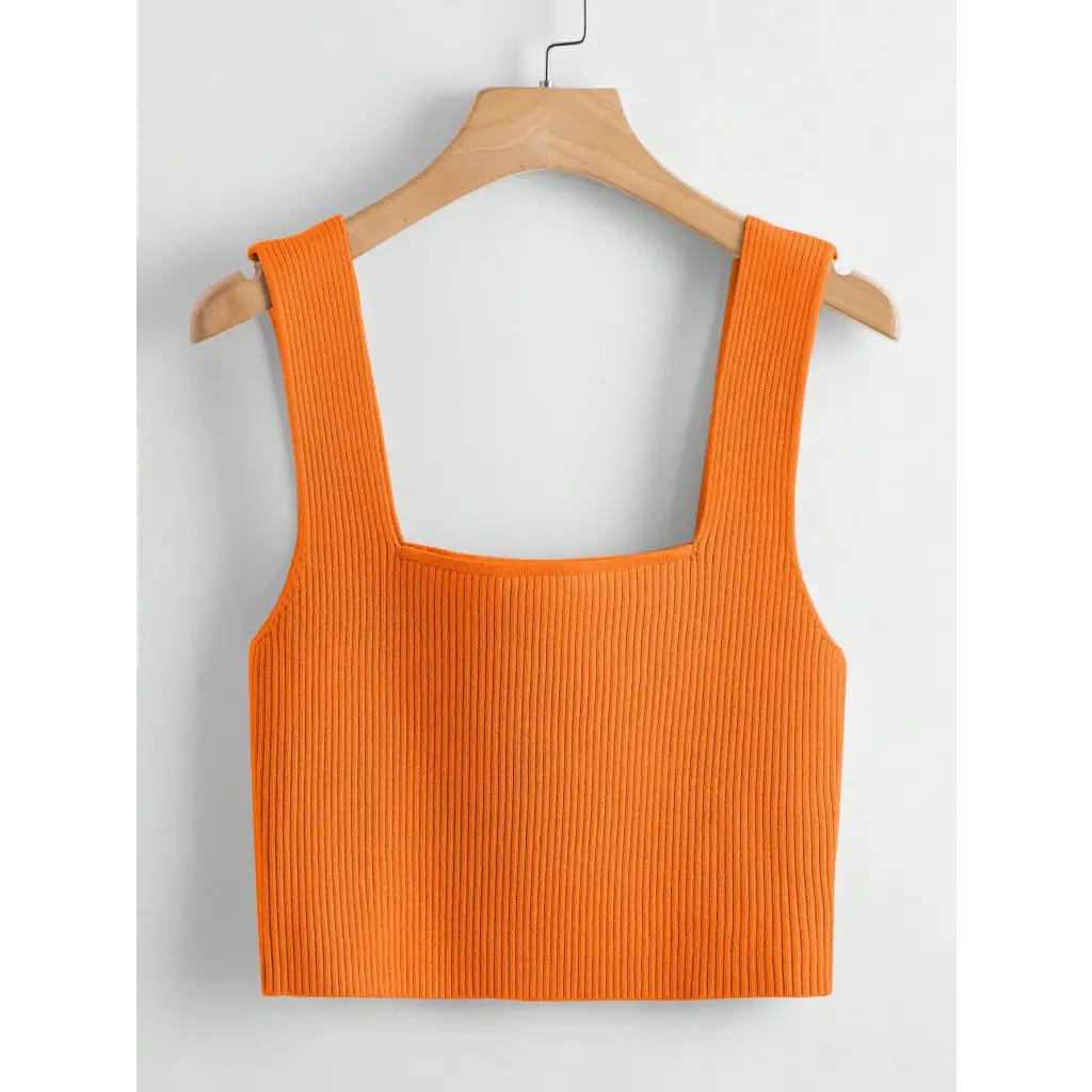 Basic Top - Orange-2 / XS - Women Knit Tops