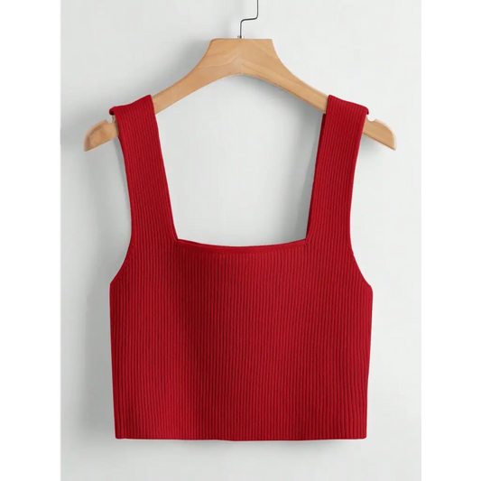 Basic Top - Red / S - Women Knit Tops