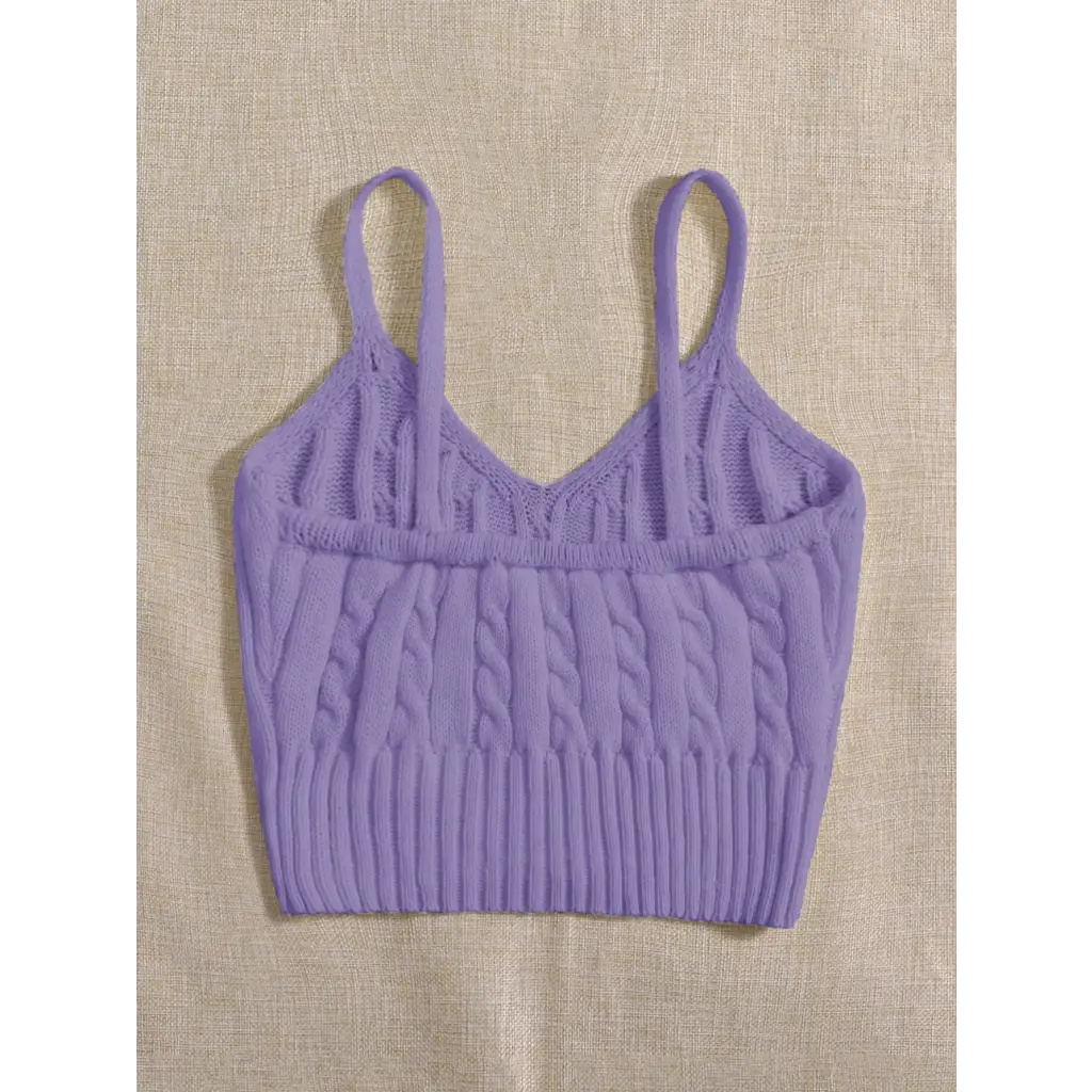 Cable Knit Cami Top - Women Tops