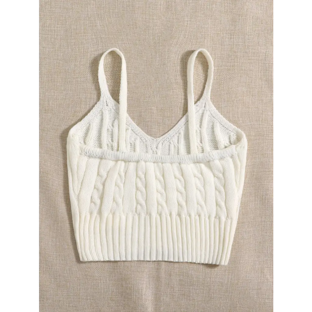 Cable Knit Cami Top - Women Tops