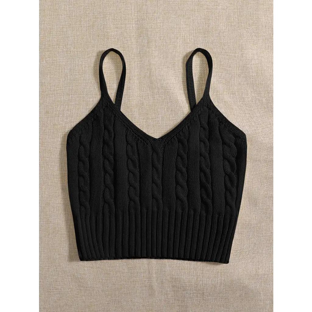 Cable Knit Cami Top - Women Tops