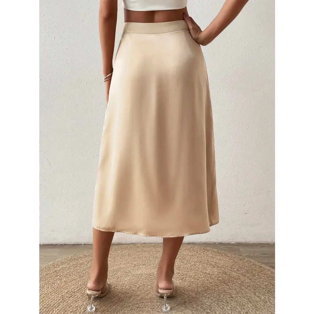 Elegant Button Side Skirt - Women Skirts