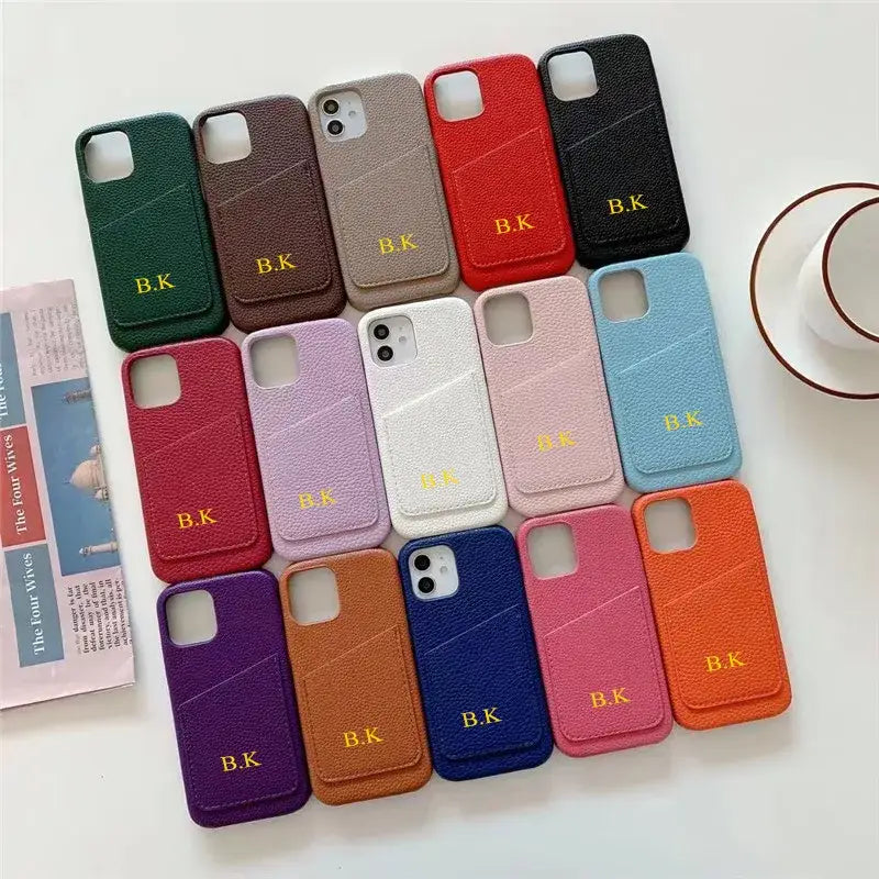 Leather Card Holder Case For IPhone