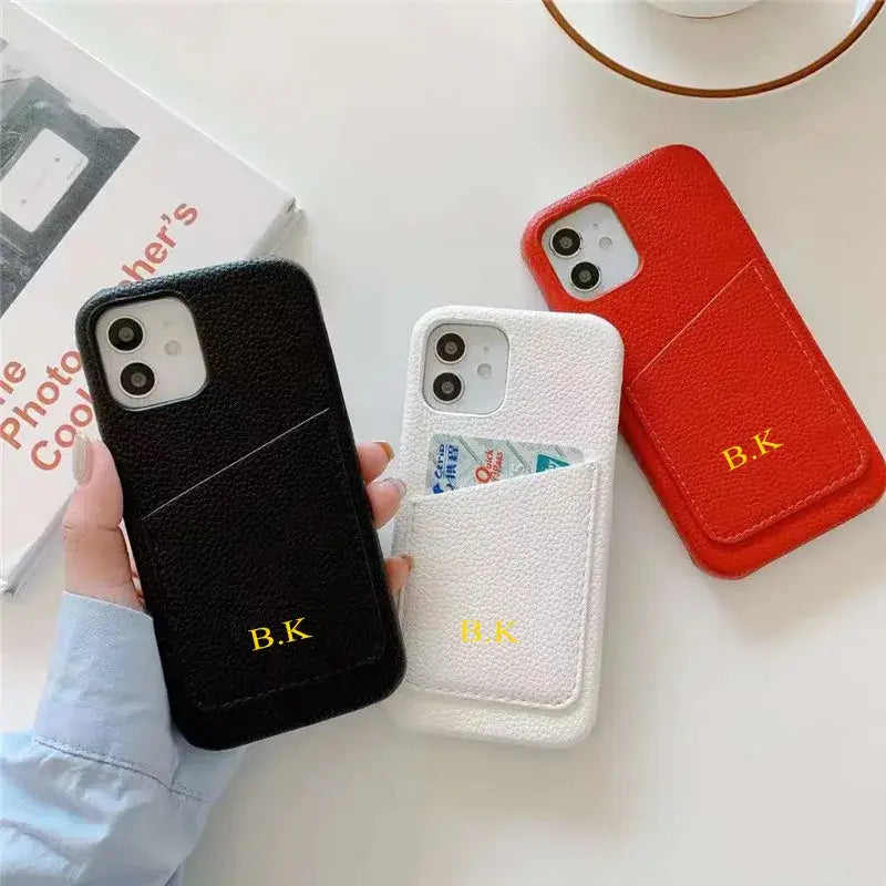 Leather Card Holder Case For IPhone