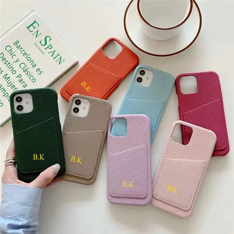 Leather Card Holder Case For IPhone