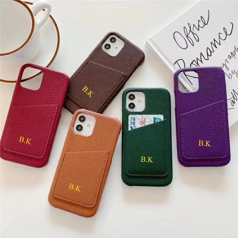 Leather Card Holder Case For IPhone