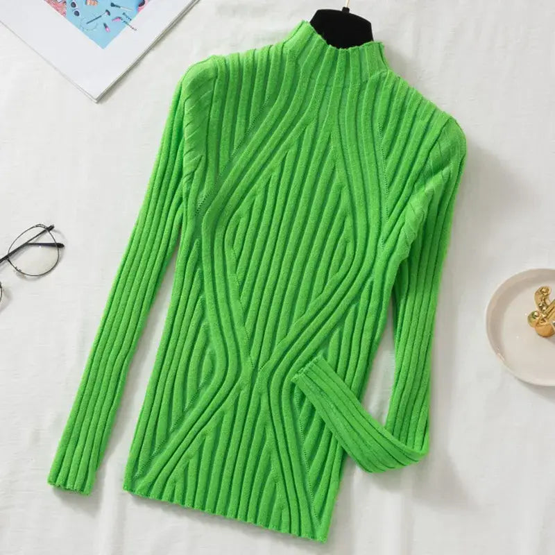 Slim Chic SweaterHalf Turtleneck