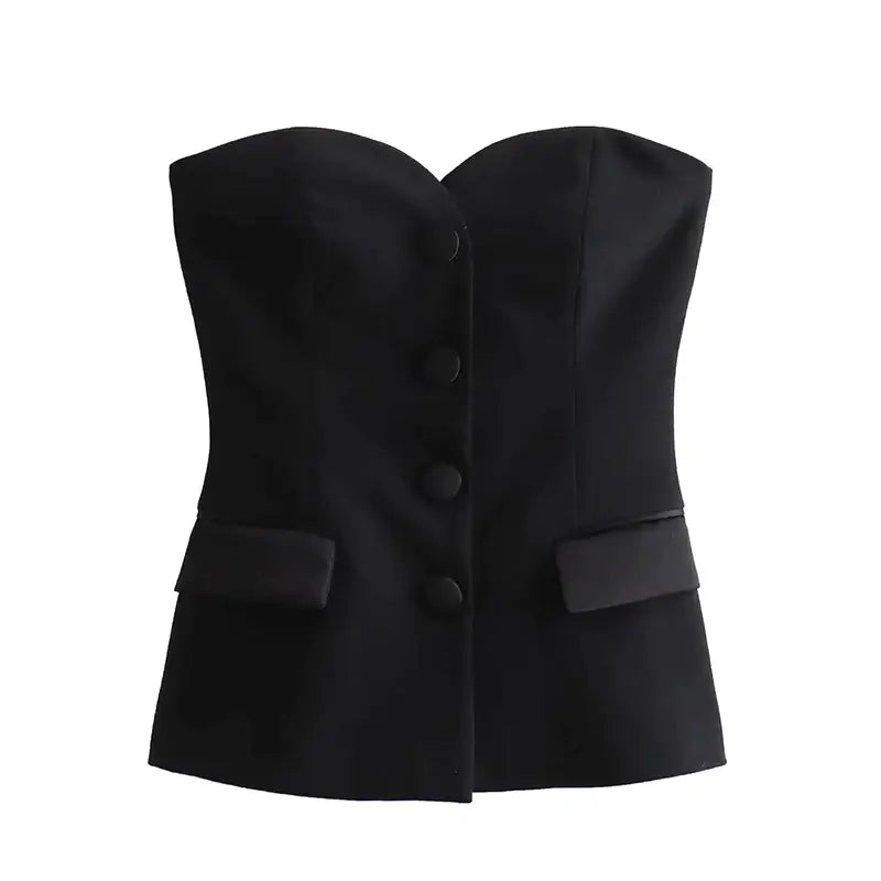 Spliced Corset Top Female