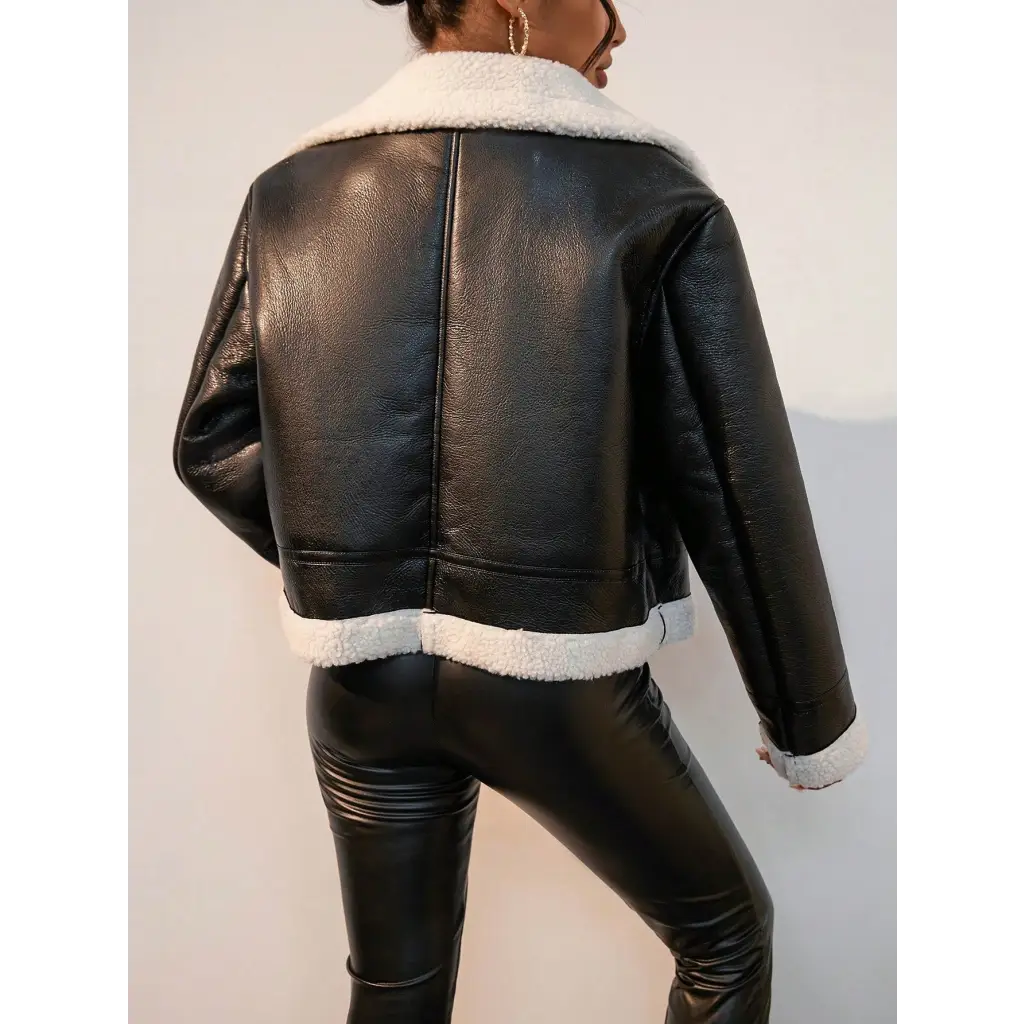 Teddy Leather Jacket - Women Jackets