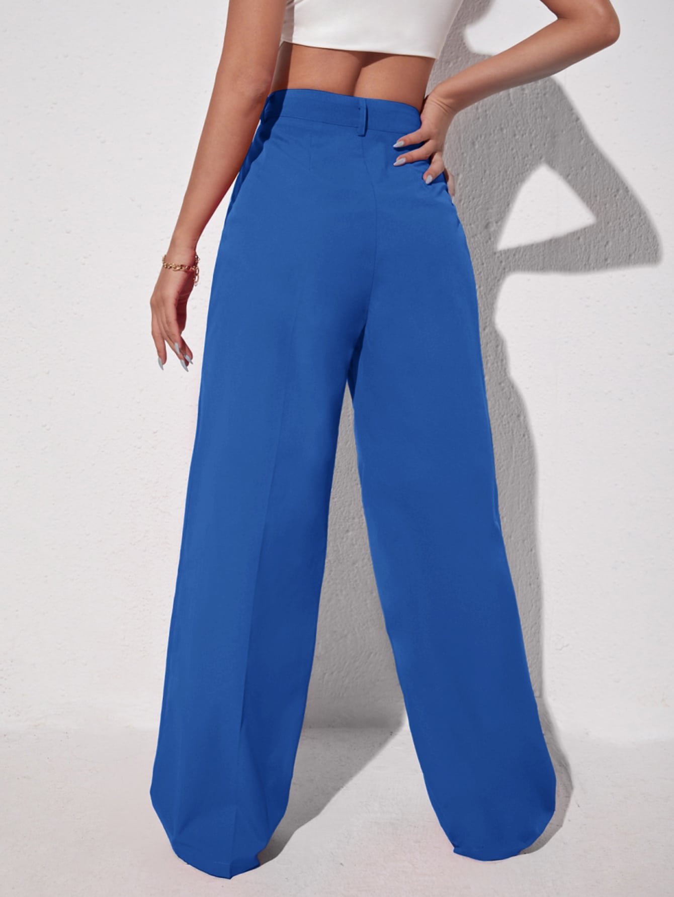 Solid Wide Leg Pants