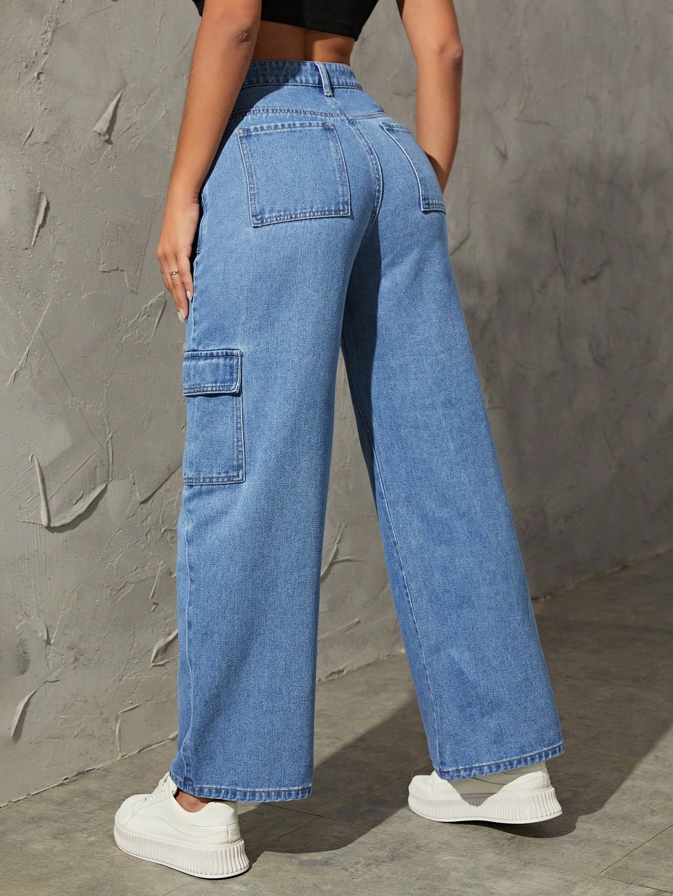 Side Cargo Jeans