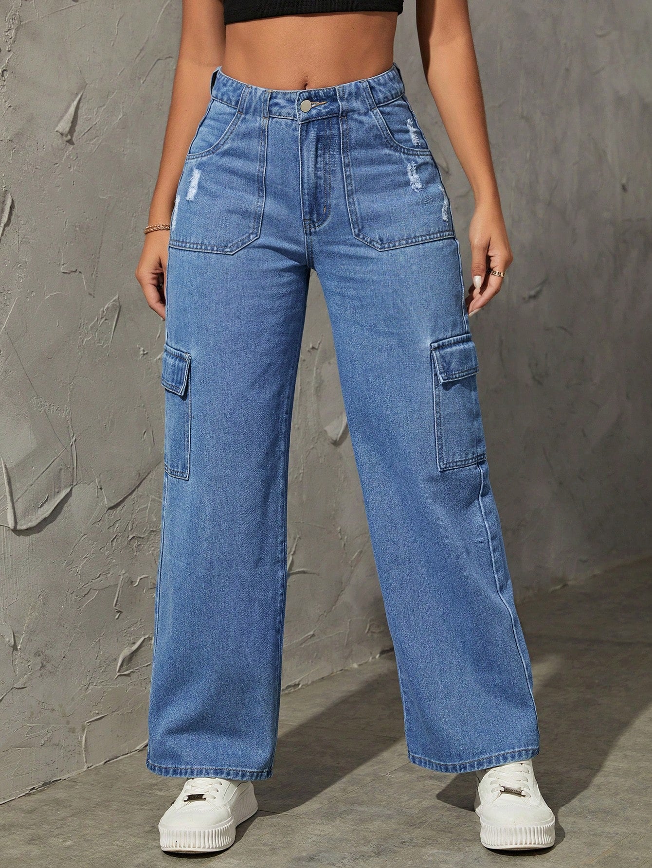 Side Cargo Jeans