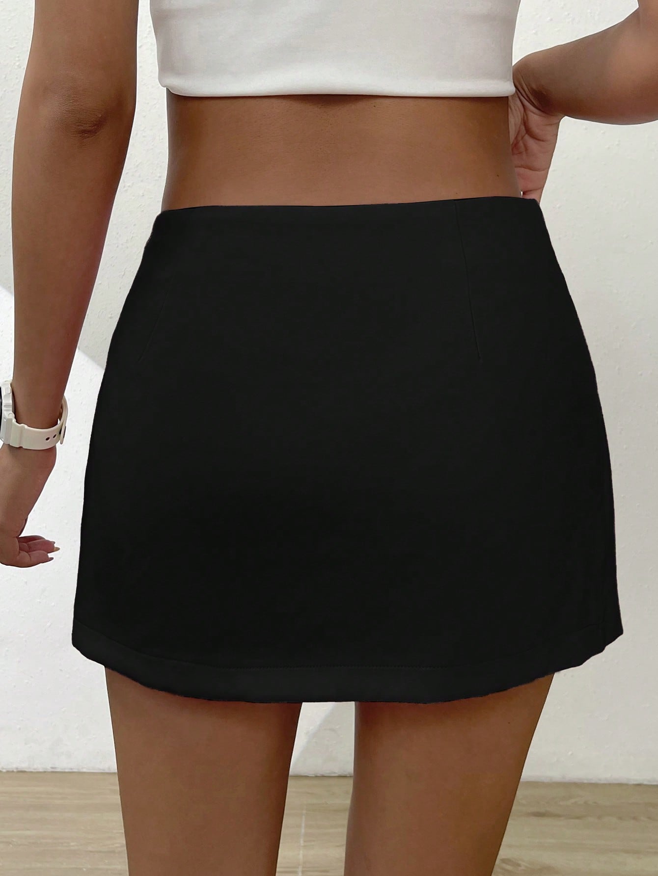 Solid Basic Front Skirt