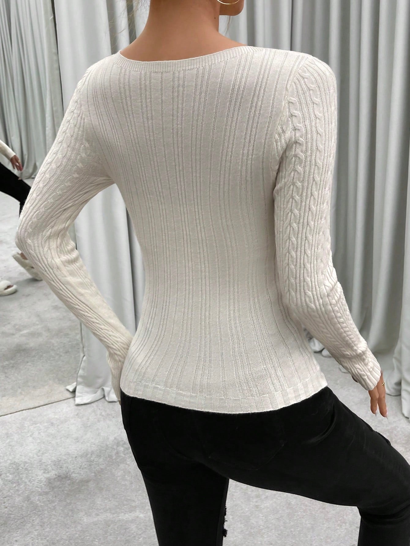 Twist Front Sweater